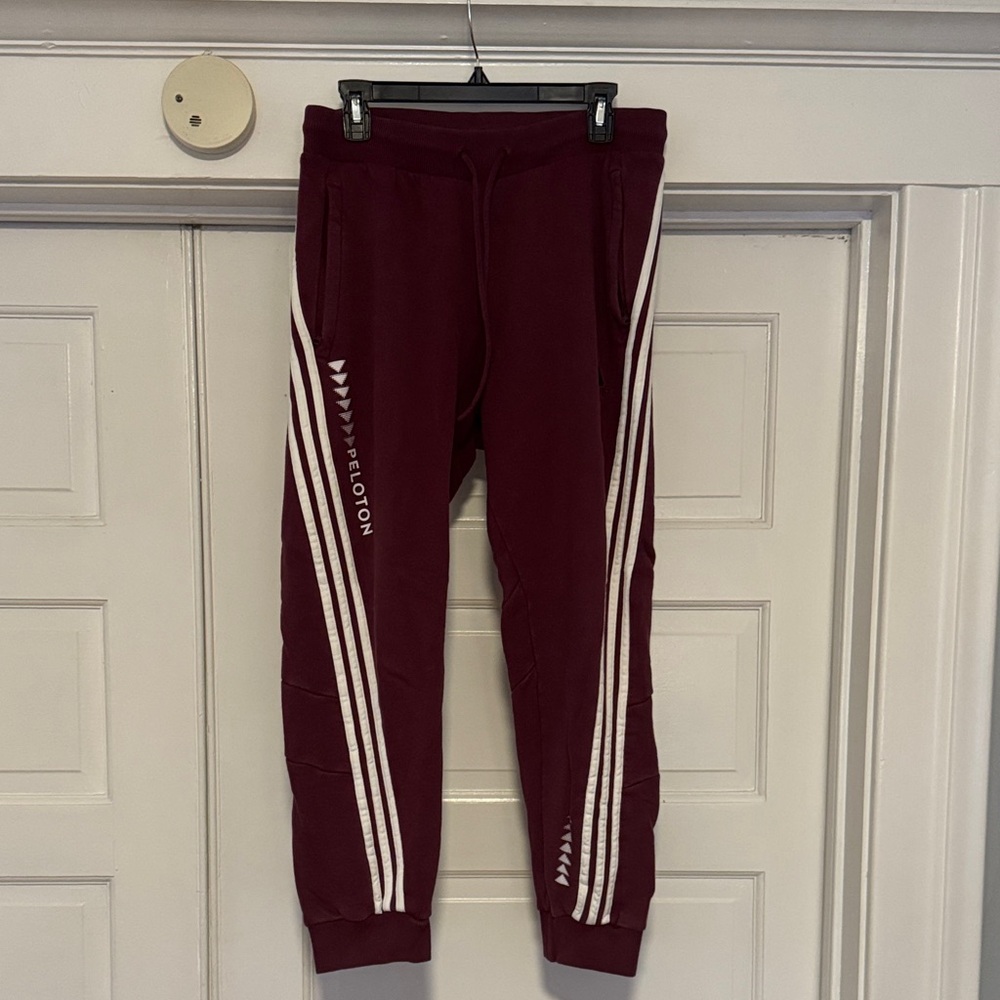 Peloton adidas Joggers with White Stripes (gender neutral)